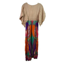 Load image into Gallery viewer, Flying Tomato Dress Womens Medium Bohemian Maxi Embroidered Colorful 54" Long
