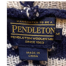 Load image into Gallery viewer, Pendleton Sweater Womens Medium Wool Blend Cardigan Hooded Navajo Aztec Tribal
