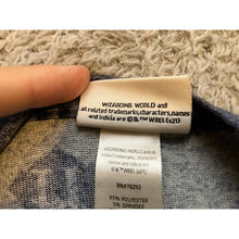 Load image into Gallery viewer, Harry Potter Shirt Womens Large Slate Blue Wizard AOP Drawstring Waist
