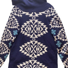 Load image into Gallery viewer, Pendleton Sweater Womens Medium Wool Blend Cardigan Hooded Navajo Aztec Tribal
