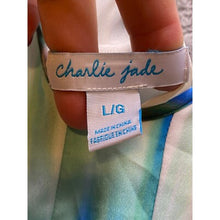 Load image into Gallery viewer, Charlie Jade Sundress Womens Large Sleeveless Summer Racer Back Rainbow Tie Dye
