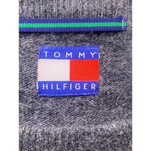 Load image into Gallery viewer, Tommy Hilfiger Sweater Mens Medium Gray Silk Angora Blend Preppy Academia
