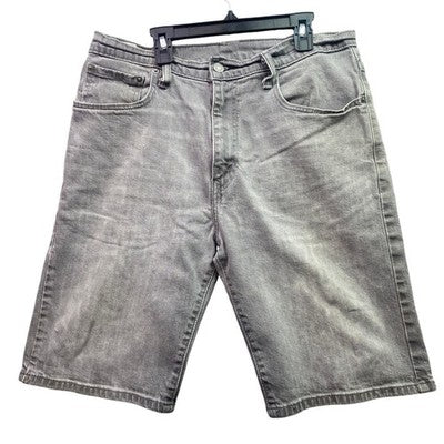Levis Shorts Mens 33 Gray Denim Jorts Hip Hop Punk Everyday Streetwear