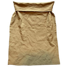 Load image into Gallery viewer, Simlu Bodycon Skirt Womens Large High Fold Over Waist Stretch Bodycon Tan
