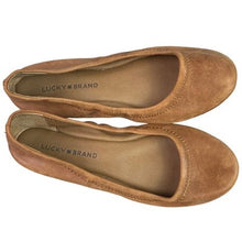 Load image into Gallery viewer, Lucky Brand Shoes Womens 6.5M Ballet Flats Brown Leather Casual Slip On Braided
