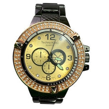 Load image into Gallery viewer, Techno King Watch Mens Iced Hip Hop Crystals Stainless Steel Water Resistant
