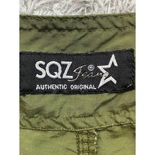 Load image into Gallery viewer, SQZ Shorts Womens 13/14 Olive Green Red Nylon Embroidered Dragon Athleisure
