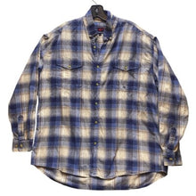 Load image into Gallery viewer, Roper Shirt Mens Large Blue Button Up Plaid Flannel Western Cowboy
