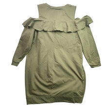 Load image into Gallery viewer, Torrid Shirt Dress Womens 2 Cold Shoulder Grunge Ruffle Gorpcore Streetwear
