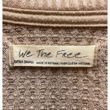 Load image into Gallery viewer, Free People Shirt Womens Extra Small Neutral Waffle Knit Oversized Baggy
