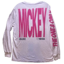 Load image into Gallery viewer, Mickey Mouse Shirt Mens Medium Large Spell Out Sleeve Hit Disney Cartoon
