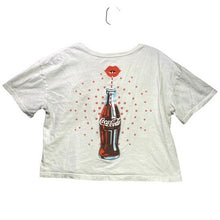 Load image into Gallery viewer, Coca-Cola Shirt Womens Medium Graphic AOP Double Sided Cropped Streetwear
