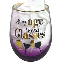 Load image into Gallery viewer, Wine Glass Purple Ombre Funny Tumbler NIB
