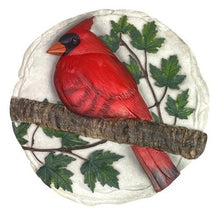 Load image into Gallery viewer, Spooniques Cardinal Stepping Stone Wall Decor Ceramic Bird Art Garden
