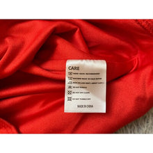 Load image into Gallery viewer, MangoPop Bodysuit Womens XL Red Long Sleeve Scalloped Neckline Basic Everyday
