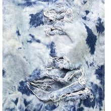 Load image into Gallery viewer, Fashion Nova Jumpsuit Womens Large Denim Tie Dye Thrashed Streetwear Cropped
