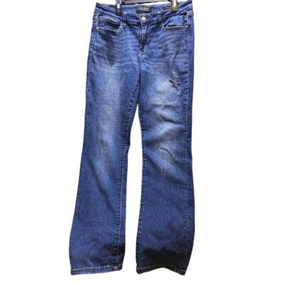 Judy Blue Jeans Womens 32 Extra Large Distressed Straight Denim Comfort Stretch