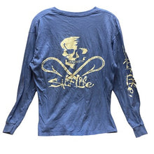 Load image into Gallery viewer, Salt Life Shirt Mens Medium Anchor Graphic Long Sleeve Fishing Skull Pocket
