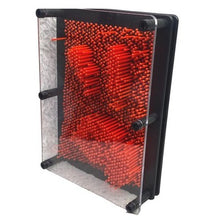 Load image into Gallery viewer, Pin Art 3D Pin Sculpture Red Plastic Pins Sensory Interactive NIB

