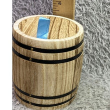 Load image into Gallery viewer, Yakimoto Wooden Mini Barrell With Lid 3.75"- Tea Candy Canister For kitchen
