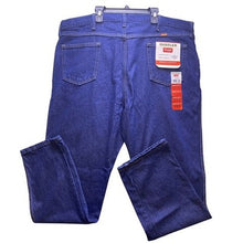 Load image into Gallery viewer, Rustler Wrangler Jeans Mens 44x32 Blue Denim Workwear Heavy Duty Outdoors NWT
