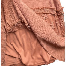 Load image into Gallery viewer, Altar'd State Shirt Dress Womens Large Peach Lace Fairycore Boho Lined Flowy
