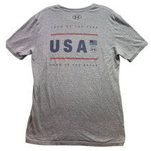 Load image into Gallery viewer, Under Armour Shirt Mens Medium Patriotic Logo Spell Out Everyday Streetwear
