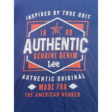 Load image into Gallery viewer, Lee Shirt Mens 2XL Authentic Genuine Denim Graphic Blue Crew Neck Outdoors
