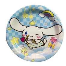 Load image into Gallery viewer, Sanrio Cinnamoroll Party Supplies Plates Napkins Table Cover Set 25 Pieces
