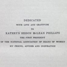 Load image into Gallery viewer, 1928 Deans and Advisers of Women and Girls Hardcover Book Vintage Educational
