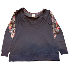 Load image into Gallery viewer, Knox Rose Shirt Womens Small Embroidered Sweatshirt Pullover Bloomcore Grunge
