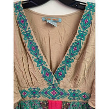 Load image into Gallery viewer, Flying Tomato Dress Womens Medium Bohemian Maxi Embroidered Colorful 54" Long

