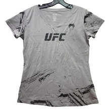 Load image into Gallery viewer, UFC Shirt Womens Large AOP Grunge Athleisure Everyday Streetwear Spell Out
