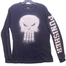 Load image into Gallery viewer, Marvel The Punisher Shirt Mens Medium Spell Out Sleeve Hit Skull Grunge
