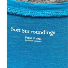 Load image into Gallery viewer, Soft Surroundings Shirt Womens Extra Large Turquoise Blue Flowy Popover Rayon
