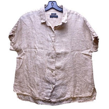 Load image into Gallery viewer, Tahari Blouse Womens Extra Large Organic Linen Beige Mature Office Professional
