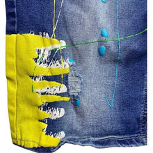 Load image into Gallery viewer, Rutherford Shorts Mens 36 Distressed Thrashed AOP Slim Streetwear Skater Grunge
