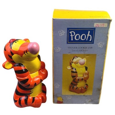 Disney Whinnie The Pooh Tigger Cookie Jar TreasuryCraft ZAK Ceramic Decor NIB