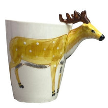 Load image into Gallery viewer, Unique Deer Elk Mug Whimsical Animal Handle Coffee Tea Cup Novelty Gift NIB

