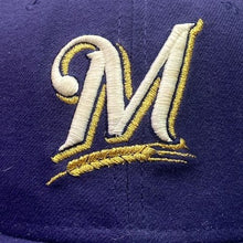 Load image into Gallery viewer, Milwaukee Brewers Baseball Hat Authentic MLB Players Cap Fitted 7 1/4 New Era
