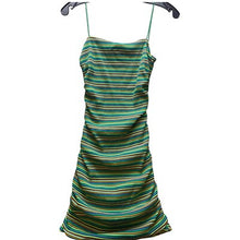 Load image into Gallery viewer, Princess Polly Dress Womens 4 Cutout Back Striped Bodycon Green Rainbow
