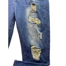 Load image into Gallery viewer, Mens Jeans 40x30 Ripped Distressed Thrashed Bleached Grunge Punk Streetwear
