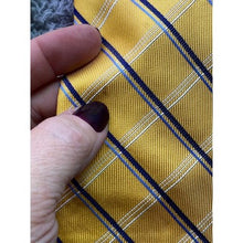 Load image into Gallery viewer, Jos A Bank Executive Collection Necktie Mens Yellow Plaid 100% Silk
