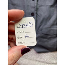 Load image into Gallery viewer, Cohesive Vest Mens Large Grey Pinstripe Crest Skull Embroidered Gothcore Grunge
