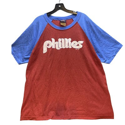 Philadelphia Phillies Shirt Mens 2XL Cooperstown Baseball MLB Raglan Heathered