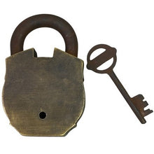 Load image into Gallery viewer, Cowboy Western Padlock Guns Lock with Key Rustic Decor Collectible
