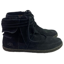 Load image into Gallery viewer, UGG Boots Womens 9 Black Suede Ankle Booties Strappy Preppy Academia Everyday
