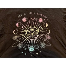 Load image into Gallery viewer, Pretty Rebel Shirt Womens Extra Large Cropped  Kindness Butterfly Moon Black
