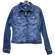 Load image into Gallery viewer, Lee Riders Jacket  Womens Extra Small Denim Classic Trucker Button Front Street
