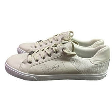 Load image into Gallery viewer, Tommy Hilfiger Shoes Womens 10M Taupe Leather Spell Out Logo Sneaker
